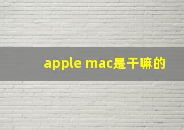 apple mac是干嘛的